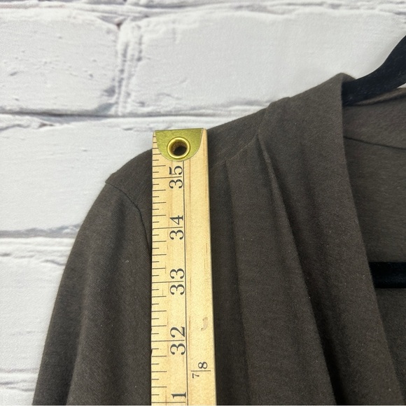 Bryn Walker Bamboo Organic Cotton Medium Faux Wrap Tunic Dress Gray Lagenlook - Picture 10 of 11